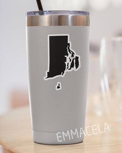 (3PCS) Rhode Island Map Stickers, US State Waterproof Vinyl Decals for Tumblers, Water Bottles, Laptops, Books, Scrapbooks, Great for Rhode Island Lovers, 3 x 2 Inch