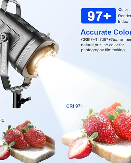 GVM 150W LED Video Light 2700K~7500K Video Light Photography Studio Light Kit with Lantern Softbox & Stand, CRI97+TLCI97 with 8 Lighting+Custom Effects for Outdoor Shoot YouTube Videos