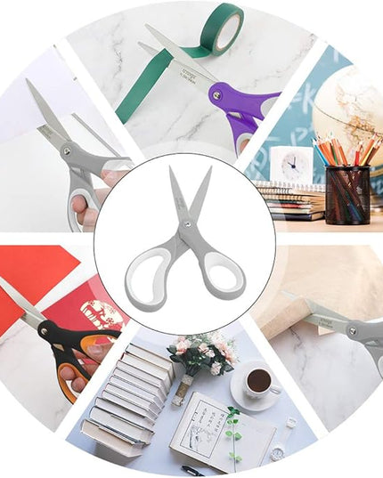 LIVINGO Scissors All Purpose, Student School Scissors, Sharp Titanium Coated Stainless Steel Shears for High Middle School Teacher Crafting, Office Home Sewing Cutting Fabric, 8 inch 3 Pack