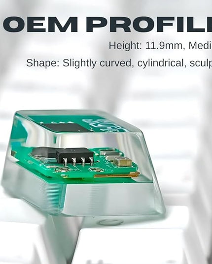 Red Circuit Board Artisan Keycap R1 OEM Profile Custom Keycaps 1U ESC Handmade Gaming Resin Key Cap Cherry MX Switch Compatible Mechanical Keyboard Tech Lover Gift