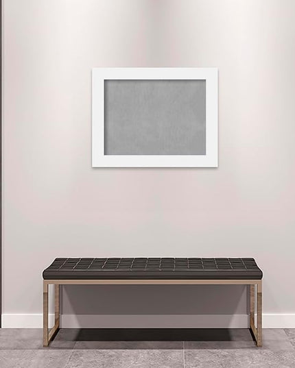 Amanti Art White Framed Magnetic Board 23x29 Medium Vision Board for use with Magnets, 100% Metal Sheet to Display Items as Office Decor or for Home Organization in mudroom, Kitchen or Kids Room