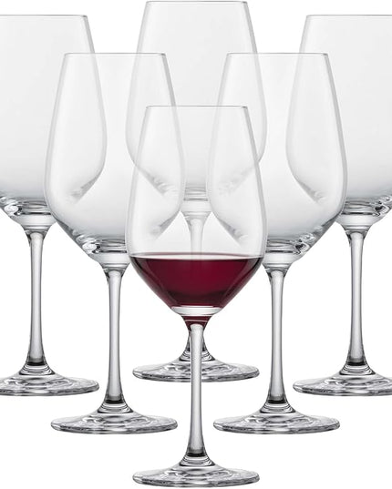 SCHOTT ZWIESEL Forté Red Wine Glass (Set of 6), Burgundy Glasses for Red Wine, Dishwasher-safe Machine-made Tritan Crystal Glasses, Made in Germany (13.5 Ounce)