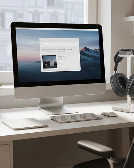 Acrylic Marble Headset Holder Headphone Holders for Desk, Gaming Headphone Stand,Universal Holder for Music Headset Accessories 1 Pack(DP029)