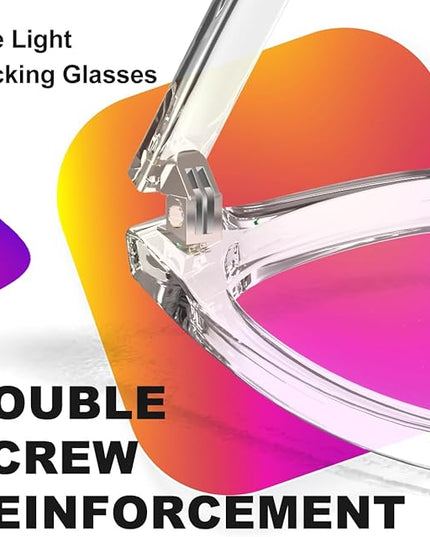 VISOONE Blue Light Blocking Glasses Square with Anti Computer Glare for Gaming Women and Men MONTANA