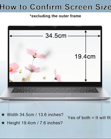 IPROKKO Laptop Privacy Screen 15.6 Inch for Hp/Dell/Asus/Acer/Samsung/Lenovo/HUAWEI, Removable 16:9 Aspect Privacy Filter, Anti Glare Blue Light Laptop 15 in Black Spy Security Shield