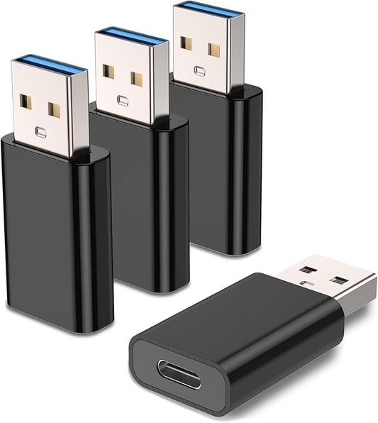 MOSWAG USB to USB C Adapter, USB C Female to USB Male Adapter Compatible with Apple MagSafe Watch 9/8/7/SE/Ultra, for iPhone 15 14 13 12 Mini Pro Max,iPad,Galaxy Note,Pixel,CarPlay,Wall Plug