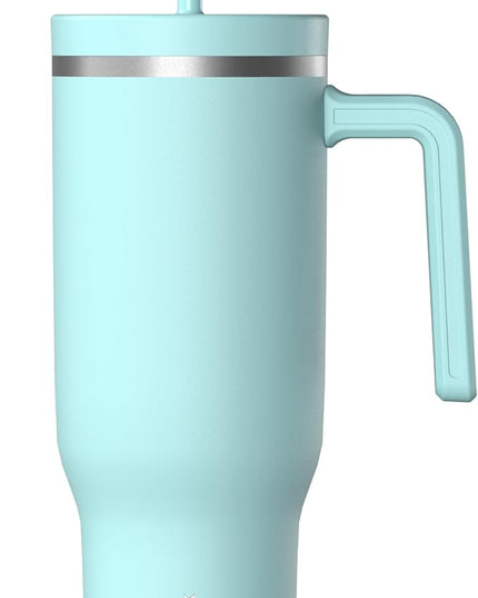 Hydrapeak Voyager 40 oz Tumbler with Handle and Straw Lid | Reusable Stainless Steel Water Bottle Travel Mug Cupholder Friendly | Insulated Cup (Alpine)