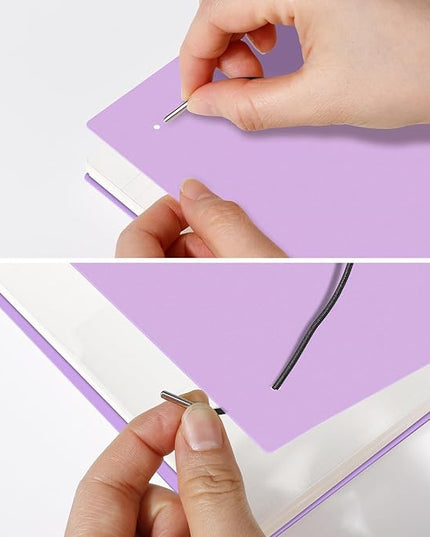 AHGXG Graph Paper Notebook - Spiral Notebook 8.5" x 11", A4 Large Graph Notebook, 100 gsm Thick Grid Paper, Waterproof Plastic Cover Journals for School Writing Engineering Math, Purple