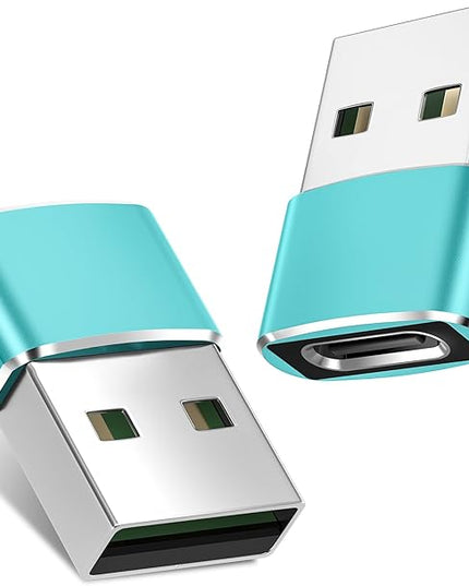 Basesailor USB to USB C Adapter 2 Pack,Type C Female to USB A Male Charger Cable Converter for Apple Watch Ultra iWatch Series 9 7 SE,AirPods Pro 2,iPhone 15 14 13 12 Plus Max,iPad 9 10 Air 4 5 Mini 6