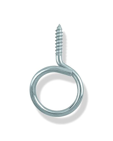 Heavy Duty Bridle Rings 100 Pack – 1-1/4 Inch Wood Screw Cable Support Hangers | Zinc-Plated Steel Threaded Cable Rings for Low Voltage Cable Management (Electrical & Network Wire Organizer)