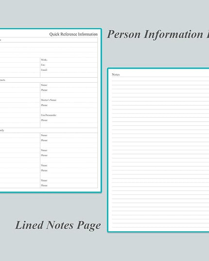 Daily Planner Undated - A4 To Do List Notebook Hourly Schedules, Spiral Appointment Planner for Women and Men,PVC Hardcover, Inner Pocket, Elastic Closure, 8.5" x 11", Teal