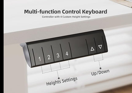Claiks 63" L Shaped Standing Desk with Drawers and LED Lights, Height Adjustable Electric Corner Standing Desk with Monitor Stand & Power Outlet, 4 Memory Preset, White