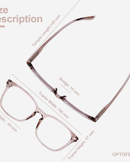 OPTOFENDY Blue Light Blocking Glasses Women Men, Computer Eyeglasses Anti Blue Light Glasses with Anti Eyestrain & UV