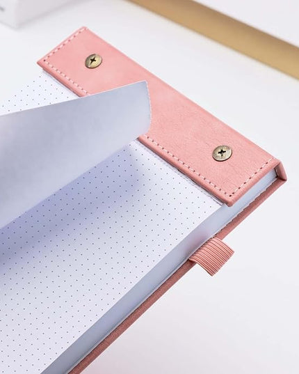 Mogoostry A5 Dot Planning Pads 5.9" x 8" Planner To Do List Memo Note Pads Screw Binding Writing Paperboard Notepad, 100 Sheets per Pack, Pink