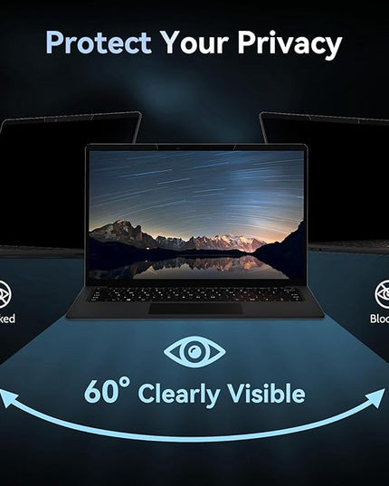 Mamol Magnetic Laptop Privacy Screen 14 inch ,16:9 Aspect Removable Anti Glare Protector Blue Light Privacy Screen Filter,Filter Shield Compatible with HP/Dell/Acer/Asus/Samsung/Lenovo/Thinkpad Envy