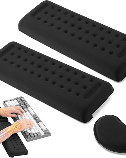 L-Shaped Desk Elbow Pad for Desk, Wrist Rest for Mouse, Memory Foam Elbow Pads with Non-Slip, Ergonomic Desk Edge Cushion, Wrist Support Arm Rest for Office and Gaming