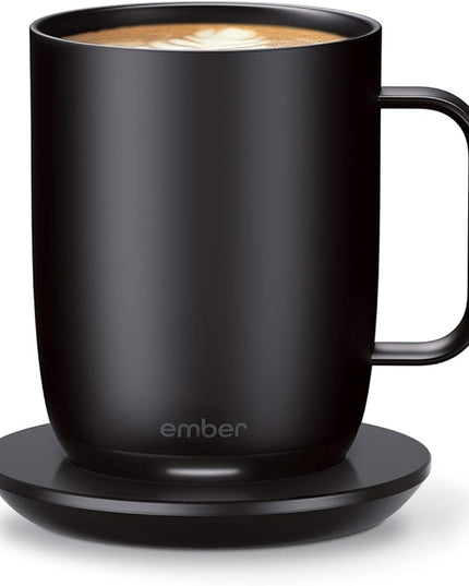 Ember Temperature Control Smart Mug 2, 14 Oz, App-Controlled Heated Coffee Mug with 80 Min Battery Life and Improved Design, Black