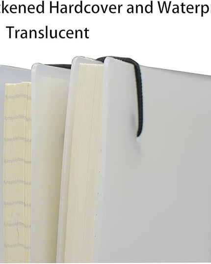 Yansanido 2 Pcs A6 College Ruled Clear Hardcover Spiral Notebooks Journals Planner 5.7 Inch x 4.1 Inch 160 Pages (80 Sheets) Thick Paper (Ruled 2 Pcs)