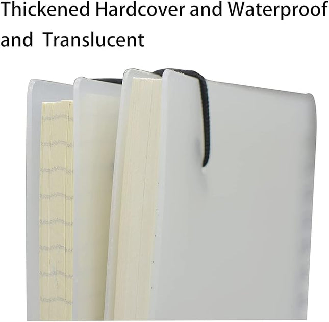 Yansanido 2 Pcs A6 College Ruled Clear Hardcover Spiral Notebooks Journals Planner 5.7 Inch x 4.1 Inch 160 Pages (80 Sheets) Thick Paper (Ruled 2 Pcs)