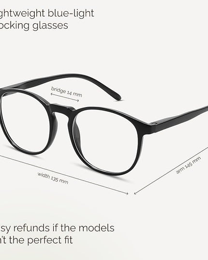 IBOANN Blue Light Glasses for Woman/Men, Fashion Blue Light Glasses Men, Fake Glasses Help Reduce Screen Fatigue