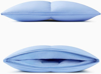 Comfyable Puffy Laptop Sleeve 13 Inch 14 Inch, Quilted Puffer Laptop Carrying Case, Pillow Case Compatible with MacBook Air M4 2025 M3 M2 M1, MacBook Pro M5 M4 Pro/Max, Light Blue