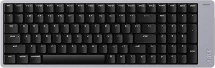 LOFREE Flow2 Low-Profile Mechanical Keyboard, Aluminum Alloy with Pulse Tactile Switches, Rechargeable Wireless Keyboards with 3 Mode Connections for Windows, macOS (Space Gray, 100 Keys)