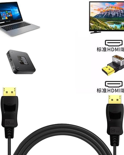 PANPEO 8K@60Hz Right Angle HDMI Adapter, 90 Degree and 270 Degree HDMI Adapter (4 Pack)