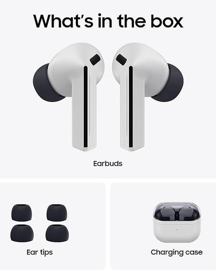 SAMSUNG Galaxy Buds 3 FE (2025) True Wireless Bluetooth Earbuds, Active Noise Cancellation, Powerful Sound, Clear Calls, Long Lasting Battery, Hands Free AI, Gray [US Version, 2 Year Warranty]