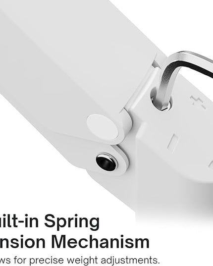 Pixio PS1S Wave White Single Monitor Arm Stand Desk Mount - Fits up to 32 inches Monitors and up to 19.8lbs. VESA Compatibility and Integrated Cable Management