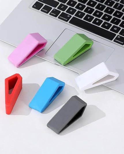 Ywmsfl 2Pcs Lightweight Portable Laptop Stand Small Cooling Slip Silicone Tilting Pad Small Tablet Ergonomic Stand for Typing