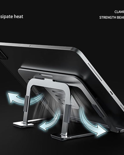 Laptop Stand Adjustable Aluminum Alloy Tablet Pad Holder Notebook Radiator Bracket Portable for 7-13inch Lightweight Tablet Holder