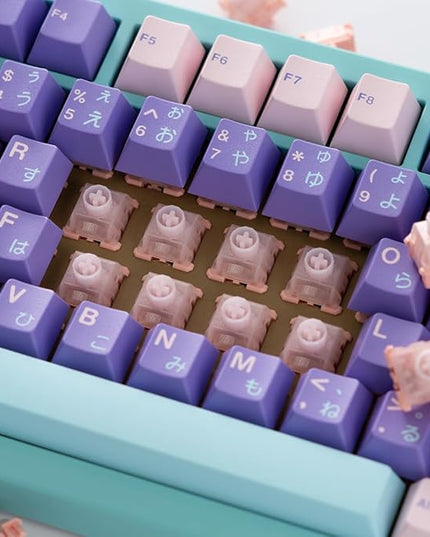WS BigLucky Keyboard Switches, Mechanical Clicky Switches 5 Pins Pre Lubed Key Switch for MX Mechanical Keyboard 35Pcs (Pink)