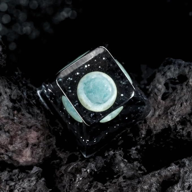 Uranus Planet Artisan Keycap R1 SA Profile Custom Solar System Planets Keycaps 1U ESC Handmade Resin Gaming Galaxy Key Cap Cherry MX Switch Compatible Mechanical Keyboard Space Lover Gift