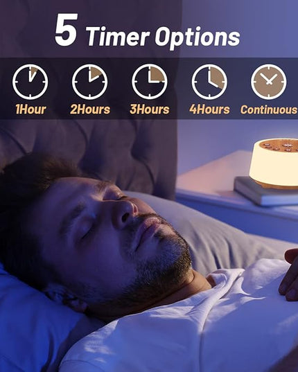 Color Noise Sound Machines with 10 Colors Night Light 25 Soothing Sounds and Sleep White Noise Machine 32 Volume Levels 5 Timers Adjustable Brightness Memory Function for Adult Kid Baby