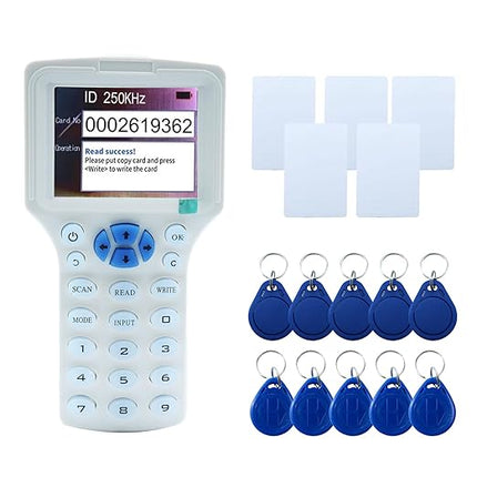 RFID Copier RFID Reader Writer Multi-Frequency RFID Card Reader Smart Card Decoder with Free Software and USB for Access Control Home Security