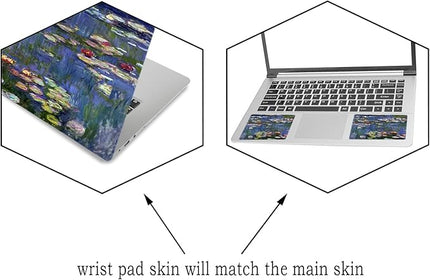 Laptop Skin Sticker Decal,12" 13" 13.3" 14" 15" 15.4" 15.6 inch Laptop Vinyl Skin Sticker Cover Protector Notebook (2 Wrist Pad Skins Included), Decorative Waterproof, Colorful Paintings