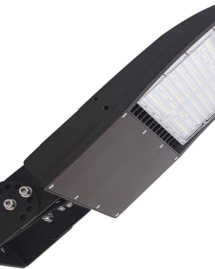 LED Shoebox Flood Lights 100W, 14000LM Dimmable LED Parking Lot Lights, 5000K Surge Protection LED Stree Lights with Yoke Trunnion Mount DLC UL