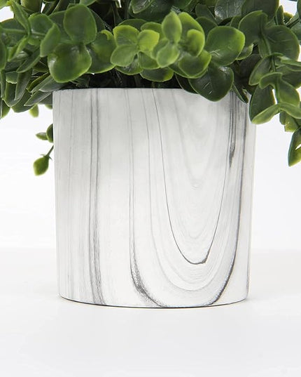 Hollyone Faux Plants Indoor Artificial Mini Potted Plants Plastic Green Plant Small Fake Plants Eucalyptus Decor in Pots for Home Table Room Bathroom Decor