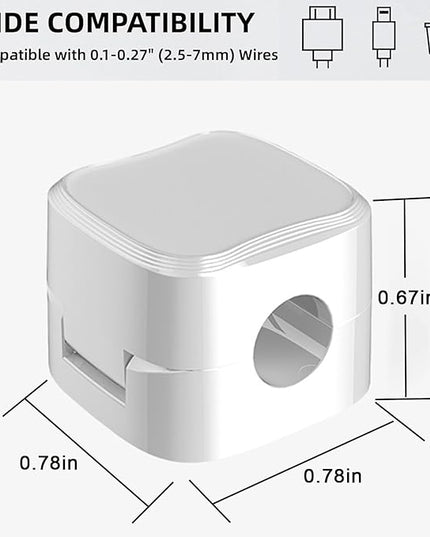 IFNOW 12 Pack Magnetic Cable Clips Cord Organizer White Self Adhesive Cord Holder Under Desk Cable Management for Home,Office,Car,Desk,Nightstand