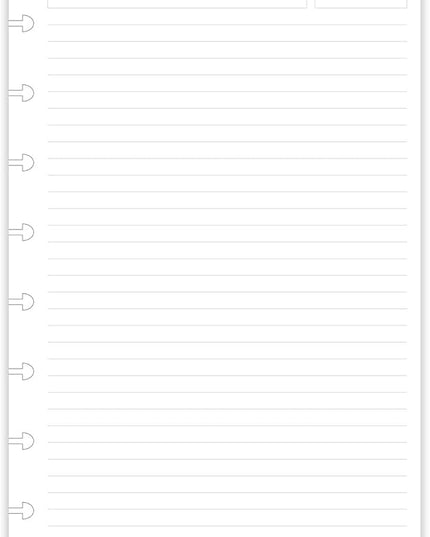 A5 TUL Discbound Lined Refill Paper, Junior Size 8 Disc Disbound Notebooks, 100Sheets/200Pages, 100gsm White Paper, 5.8'' x 8.2''