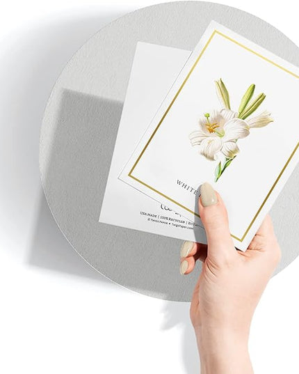 Twigs Paper - 12 Assorted Flowers Thank You Cards With Envelopes - 4 Different Design Floral Bulk Variety Greeting Card Set - Stationery Set for All Occasions - Made in USA (5.5 x 4.25, Set of 12)