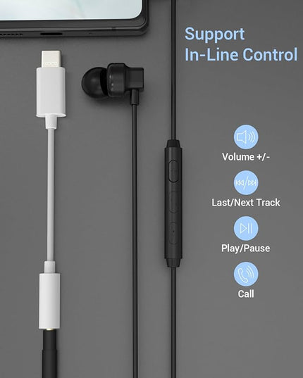 Cubilux USB C Headphone Adapter [192KHz/16-bit DAC] Type C to 3.5mm Audio Dongle for iPhone 17/16/15, iPad Pro 13/12.9/11, iPad Air 13/11, Pixel 10/9/8/7 Pro 9a/8a/7a, Samsung S25/S24, White 2-Pack