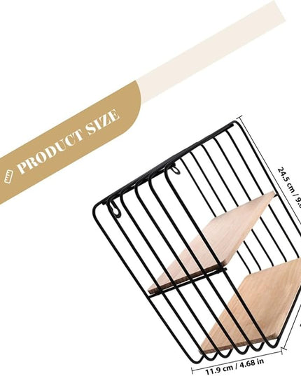 Wall Mounted Floating Shelf Compact Wall Storage Shelf Multifunctional for Living Room Bedroom Office Home Organization