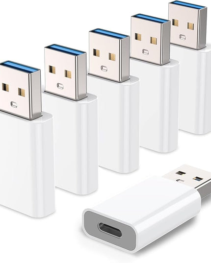 MOSWAG USB C Female to USB A Male Adapter, Compatible with Apple MagSafe Watch 9/8/7/SE/Ultra, iPhone 15/14/13/12 Mini/Pro/Max, iPad, Galaxy Note, Pixel, CarPlay, Wall Plug