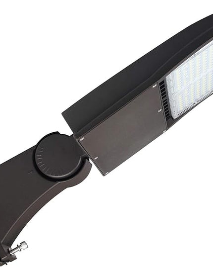 LED Parking Lot Lights 100W, Direct Arms Mount, 14000LM Built-in Surge Protection, Dimmable LED Pole Head Fixtures DLC Premium UL Certified