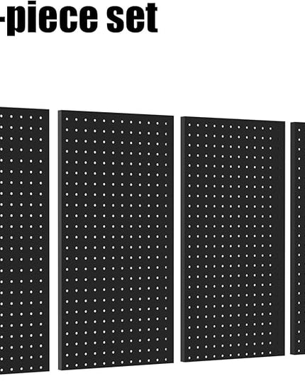 4 PCS - 12" W x 24" H x 0.78" D Metal Pegboard Wall Organizer, Compatible with All 1/8" and 1/4" Hooks, Suitable for Wall Home, Garage Tool Storage, Office Organization, Craft Room, Kitchen