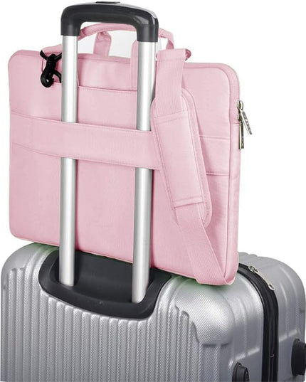 Laptop Shoulder Bag 13 13.3 14 Inch Case Compatible with MacBook Pro 14 2025-2021 M4/M3/M2/M1, Mac Air/pro 13-13.3 Inch and Most Popular 13-14 Notebooks,Spill-Resistant Briefcase, Pink