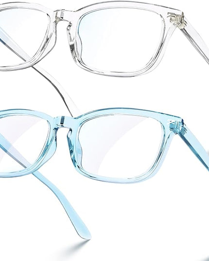 VISOONE Blue Light Blocking Glasses Square with Anti Computer Glare for Gaming Women and Men MONTANA