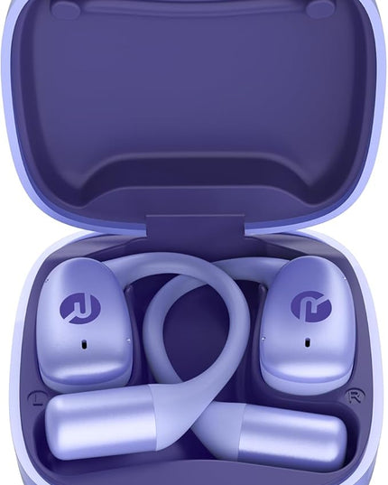 Raycon Essential Open Earbuds – True Wireless Open Ear Bluetooth 6.0 Headphones, Ultra-Lightweight, Comfort Hook Design, IPX4 Water Resistant, 36 Hours of Battery Life (Purple)