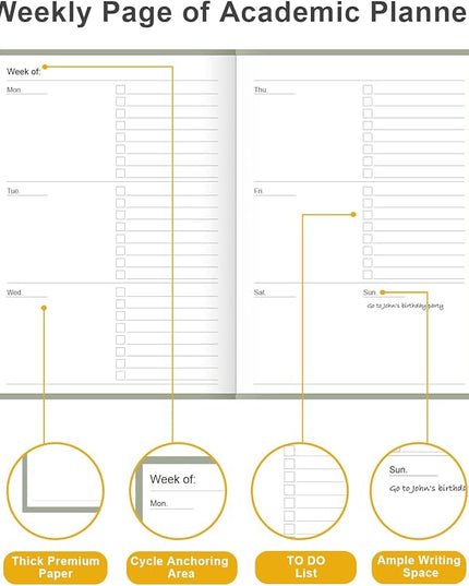 Academic Planner for 2026 or Anytime – A5 Undated Weekly Student Planner For Homeschool, High School, College & Nursing Students, 200 Pages, 5.8" x 8.5", Green